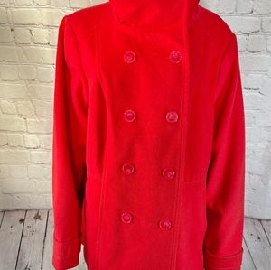 TORRID 3 RED PEA COAT LIKE NEW